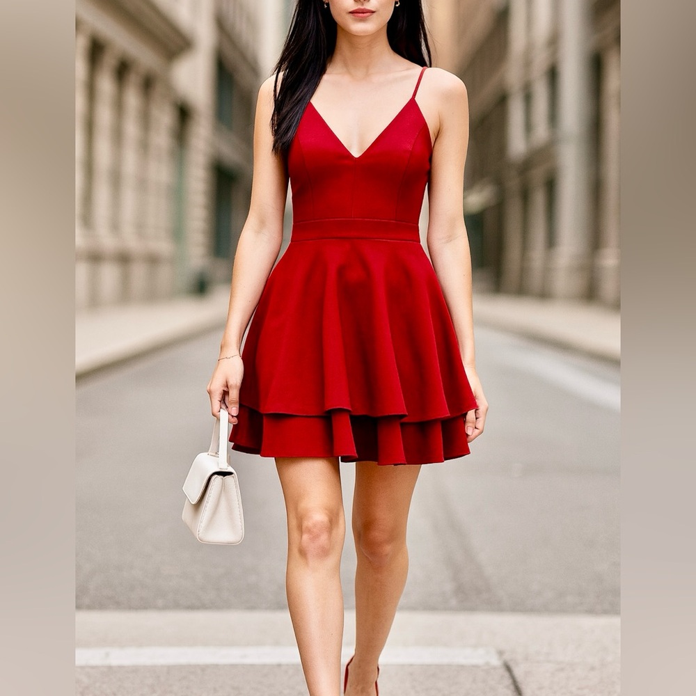 B Darlin Red Sleeveless Dress